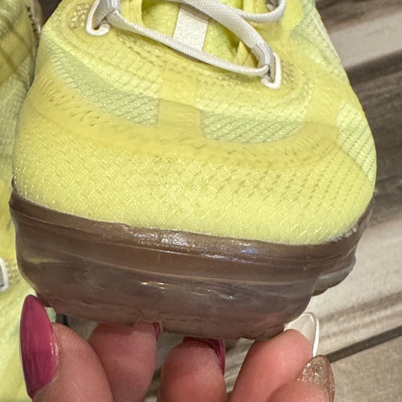 Nike Women's Vapormax Yellow Sneakers - Picture 5 of 14
